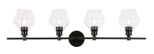 Elegant Lighting - LD2320BK - Four Light Wall Sconce - Gene - Black And Clear Glass