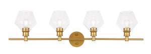 Elegant Lighting - LD2320BR - Four Light Wall Sconce - Gene - Brass And Clear Glass