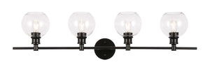 Elegant Lighting - LD2322BK - Four Light Wall Sconce - Collier - Black