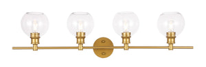 Elegant Lighting - LD2322BR - Four Light Wall Sconce - Collier - Brass