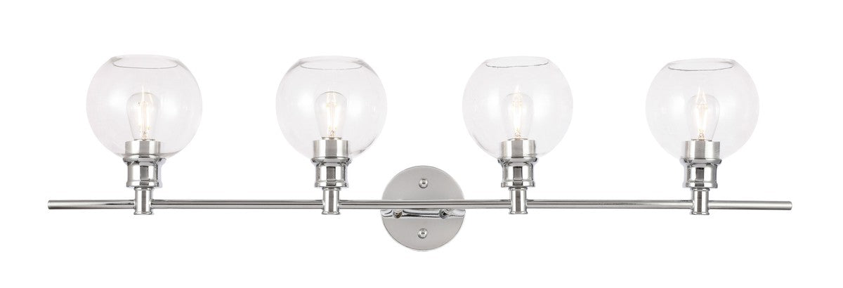 Elegant Lighting - LD2322C - Four Light Wall Sconce - Collier - Chrome And Clear Glass