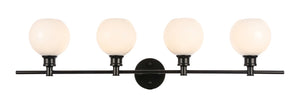 Elegant Lighting - LD2323BK - Four Light Wall Sconce - Collier - Black