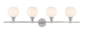 Elegant Lighting - LD2323C - Four Light Wall Sconce - Collier - Chrome And Frosted White Glass