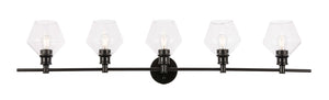 Elegant Lighting - LD2324BK - Five Light Wall Sconce - Gene - Black And Clear Glass