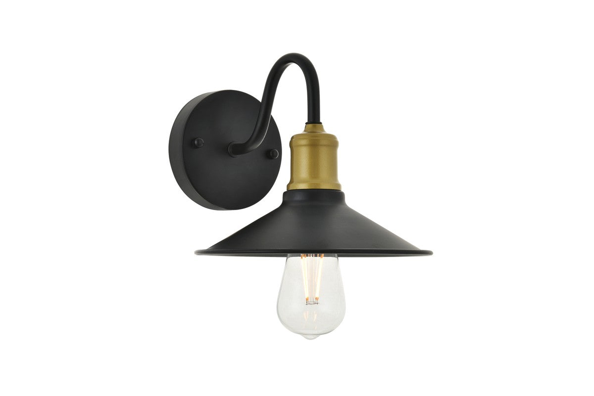 Elegant Lighting - LD4033W9BRB - One Light Wall Sconce - Etude - Brass And Black