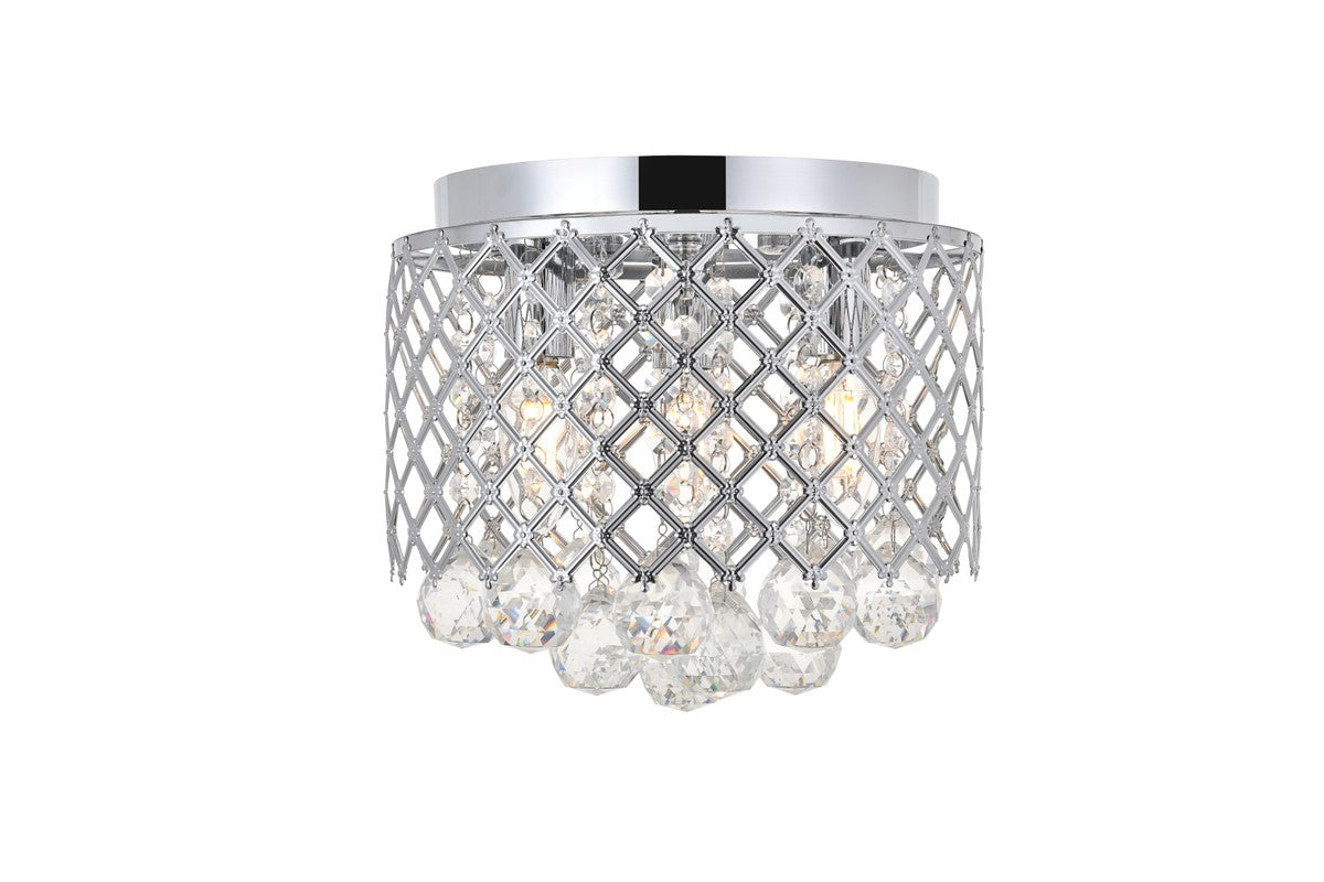 Elegant Lighting - LD5010F10C - Three Light Flush Mount - Tully - Chrome