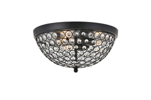 Elegant Lighting - LD5012F13MB - Three Light Flush Mount - Taye - Matte Black