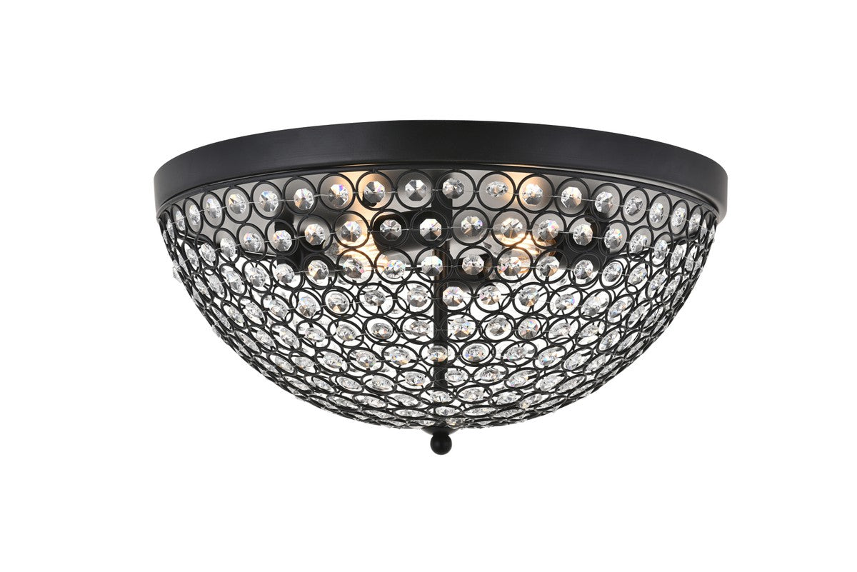 Elegant Lighting - LD5012F18MB - Four Light Flush Mount - Taye - Matte Black