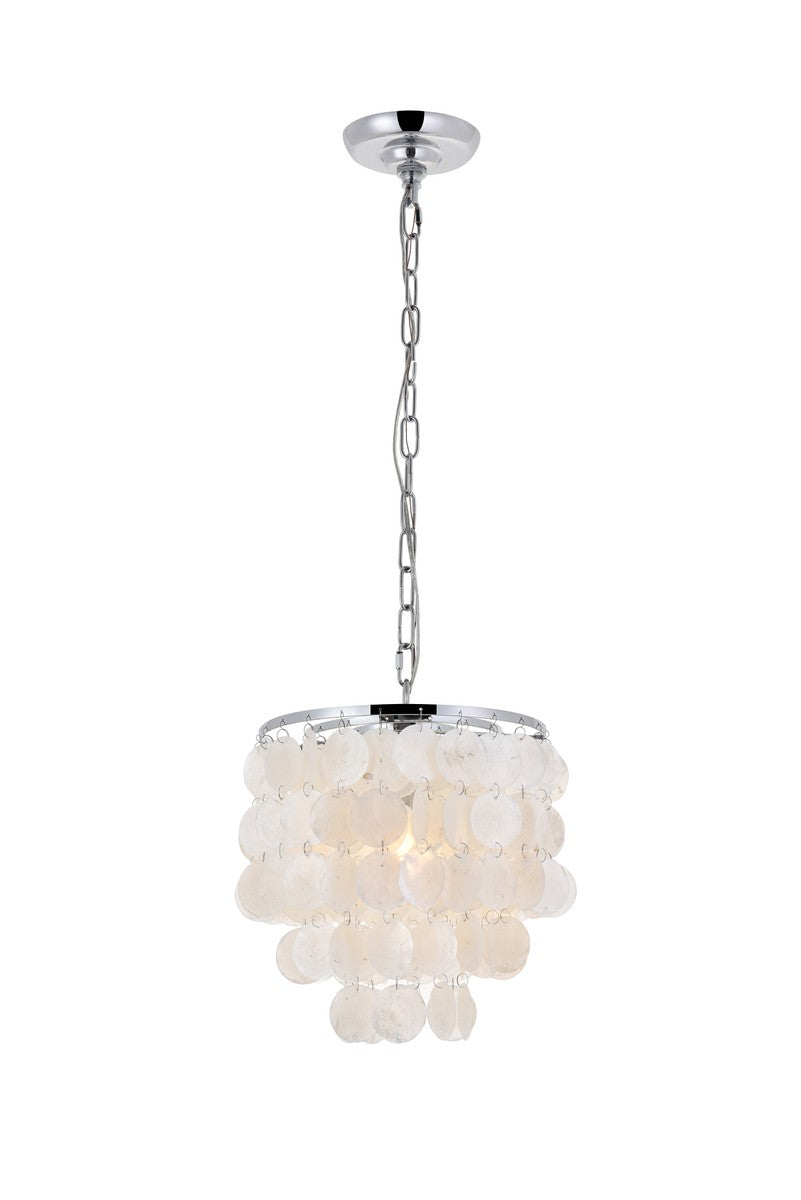 Elegant Lighting - LD5050D10C - One Light Pendant - Selene - Chrome and White