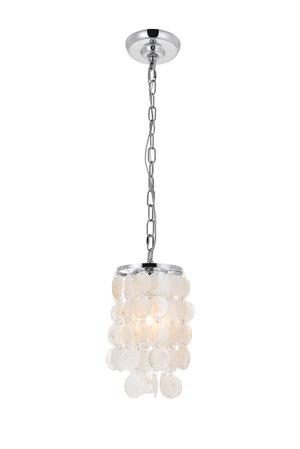 Elegant Lighting - LD5050D6C - One Light Pendant - Selene - Chrome And White