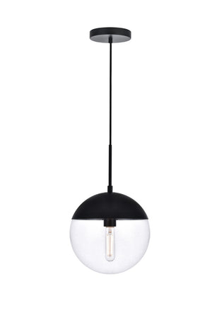 Elegant Lighting - LD6033BK - One Light Pendant - Eclipse - Black And Clear