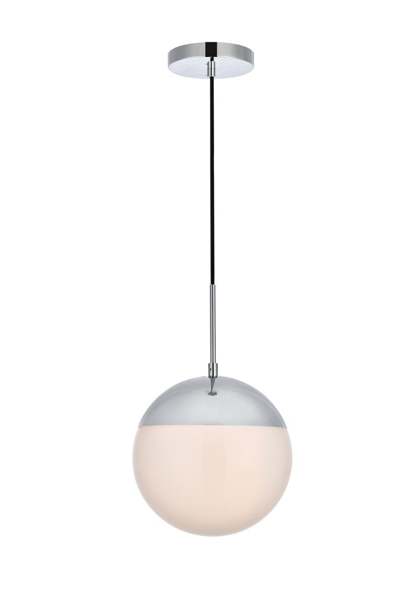 Elegant Lighting - LD6034C - One Light Pendant - Eclipse - Chrome And Frosted White