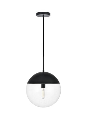 Elegant Lighting - LD6045BK - One Light Pendant - Eclipse - Black and Clear