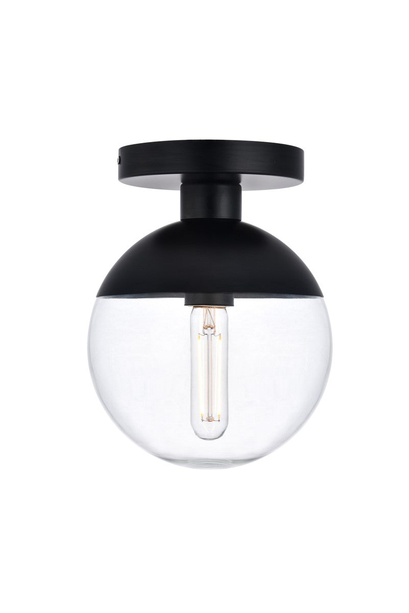 Elegant Lighting - LD6051BK - One Light Flush Mount - Eclipse - Black