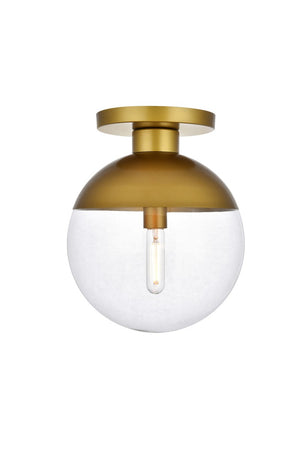 Elegant Lighting - LD6061BR - One Light Flush Mount - Eclipse - Brass