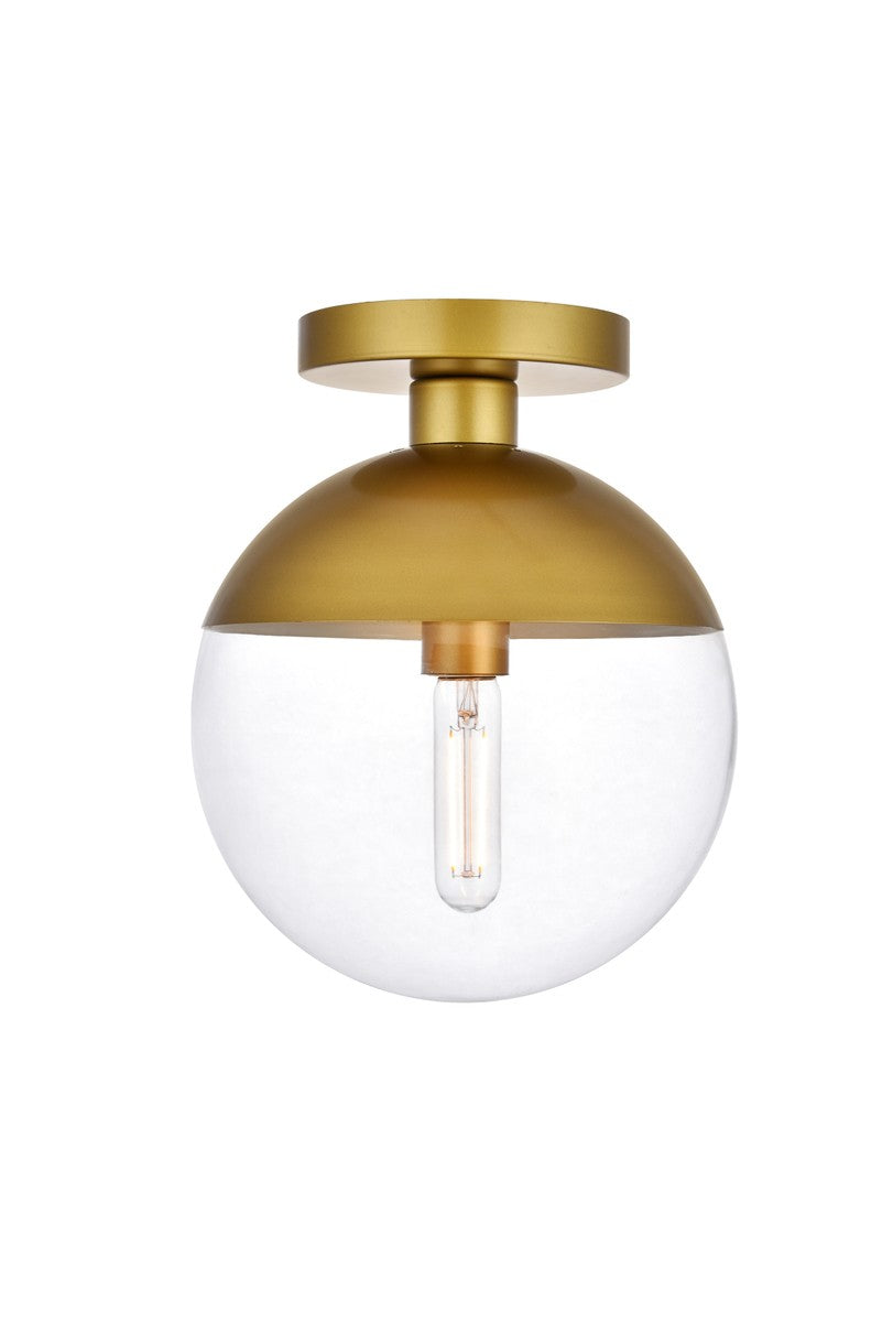 Elegant Lighting - LD6067BR - One Light Flush Mount - Eclipse - Brass