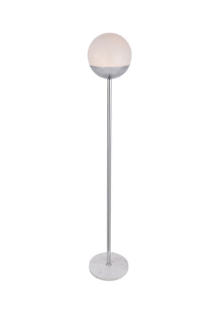 Elegant Lighting - LD6148C - One Light Floor Lamp - Eclipse - Chrome And Frosted White