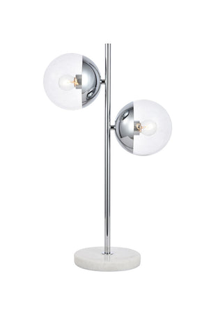 Elegant Lighting - LD6155C - Two Light Table Lamp - Eclipse - Chrome And Clear