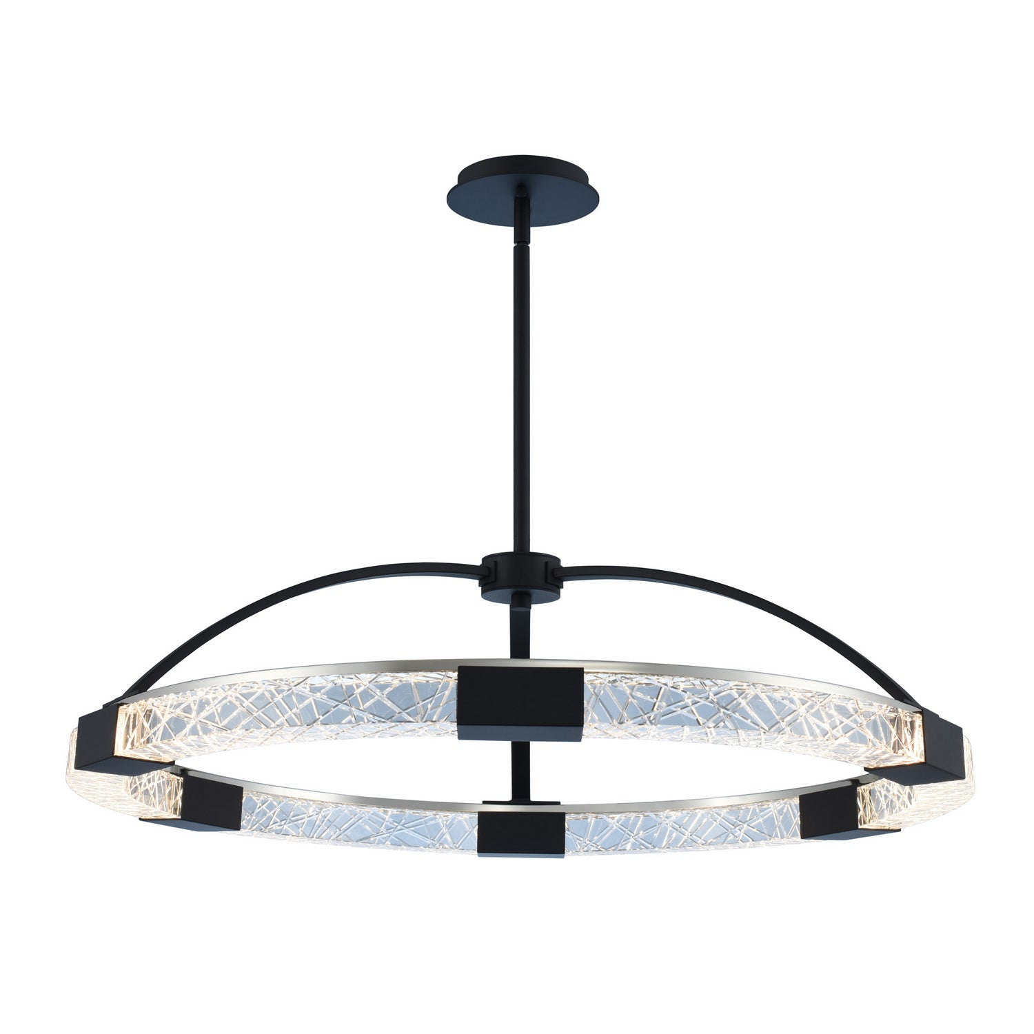 Allegri - 034851-051-FR001 - LED Pendant - Athena - Matte Black W/ Polished Nickel