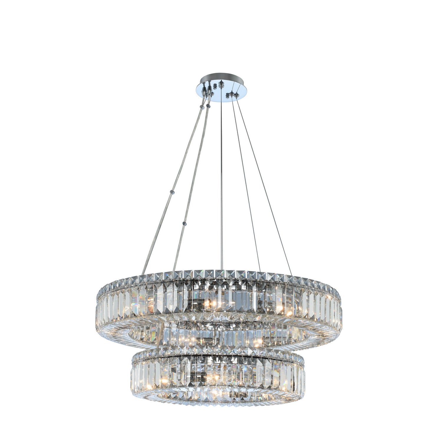 Allegri - 11775-010-FR001 - 15 Light Pendant - Rondelle - Chrome