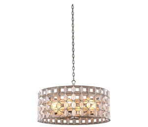 Kalco - 509152OSL - Six Light Pendant - Prado - Oxidized Silver Leaf