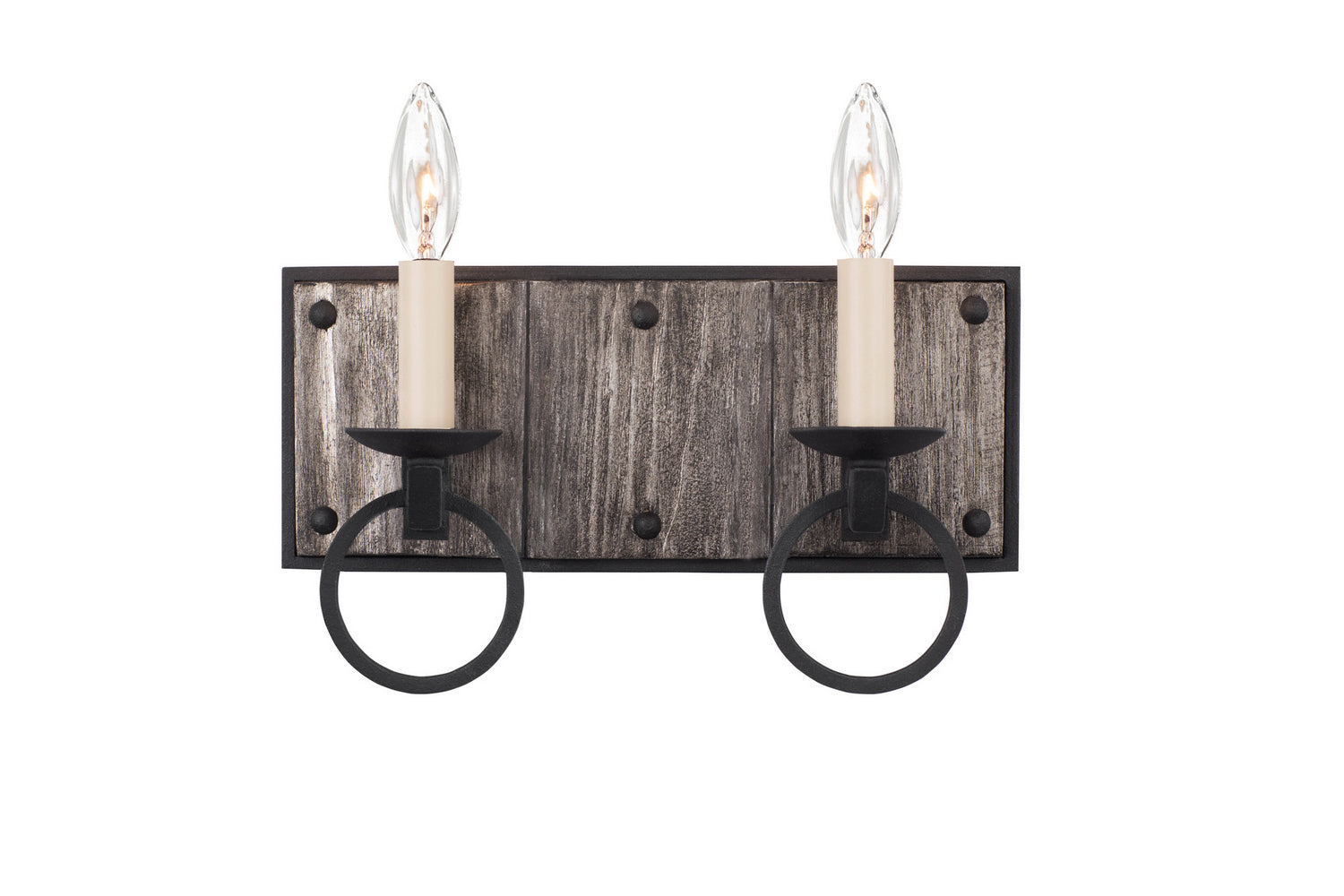 Kalco - 509232BI - Two Light Bath - Laramie - Black Iron