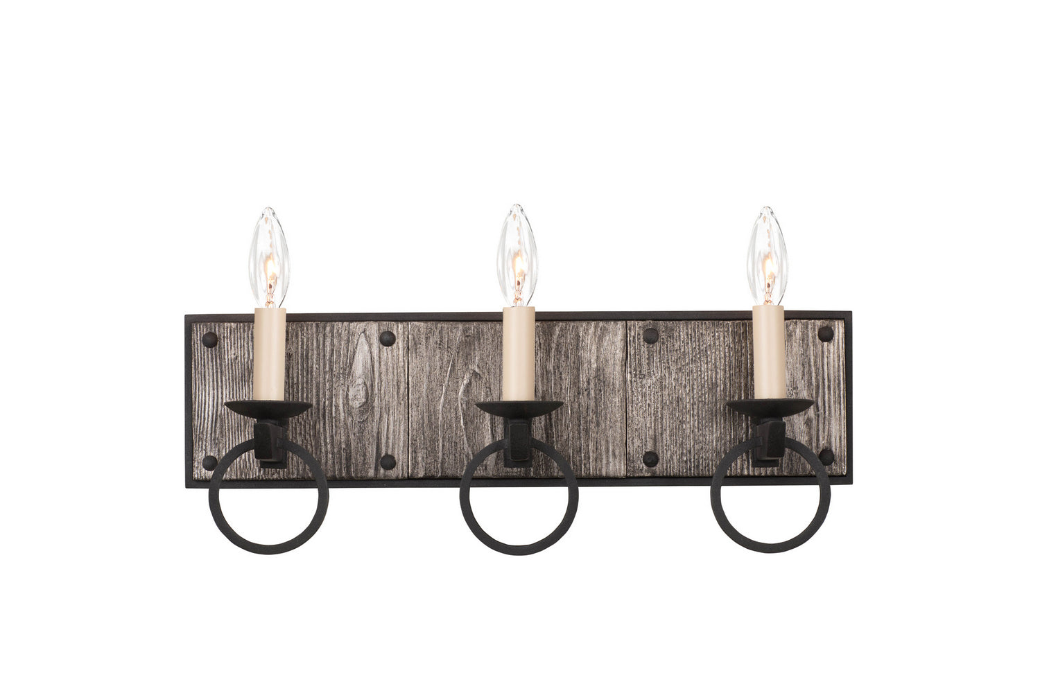 Kalco - 509233BI - Three Light Bath - Laramie - Black Iron