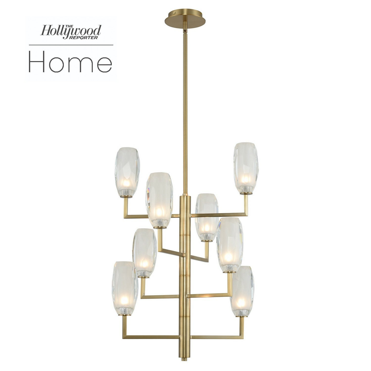 Kalco - 511550WB - LED Foyer Chandelier - October - Winter Brass