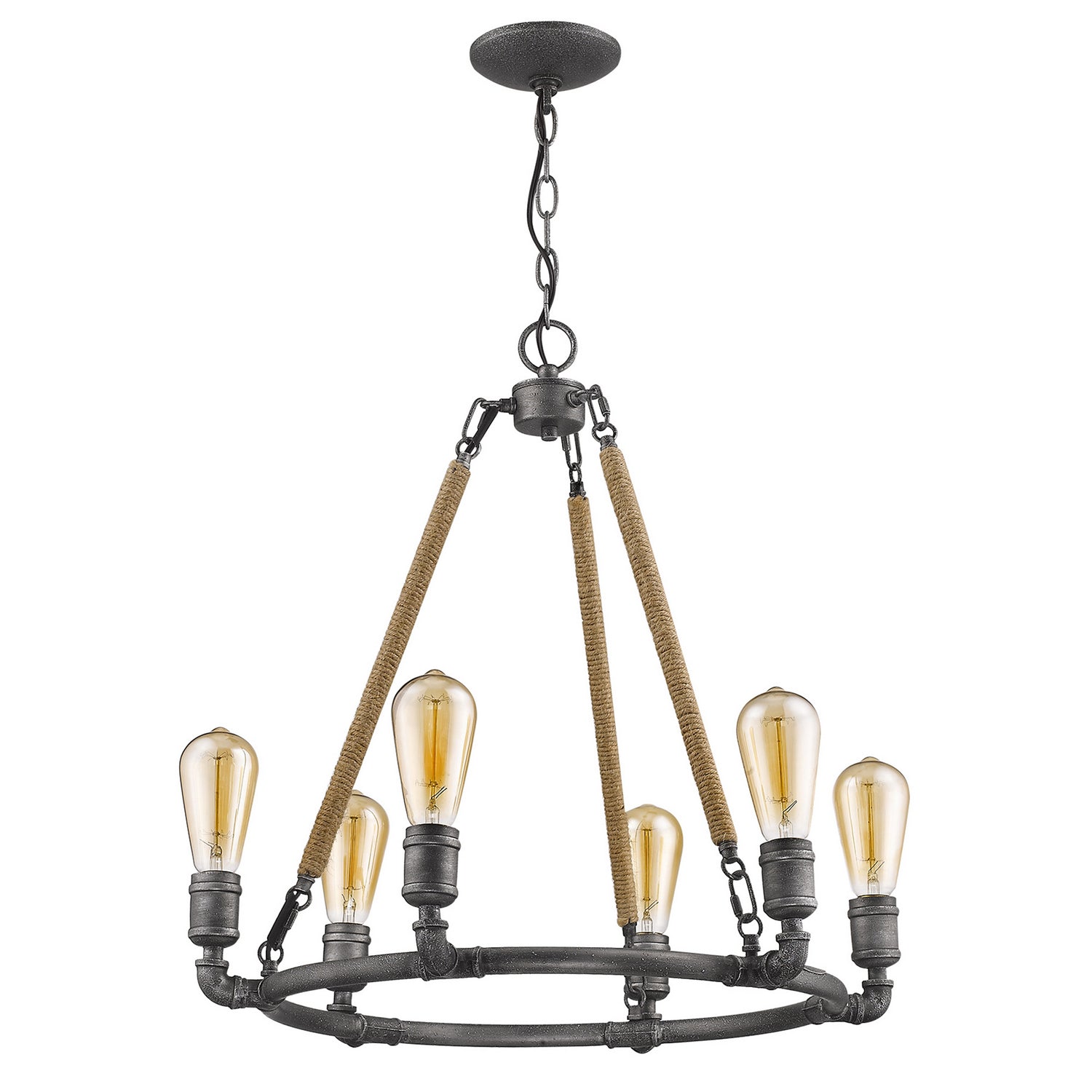 Acclaim Lighting - IN11325AGY - Six Light Chandelier - Grayson - Antique Gray