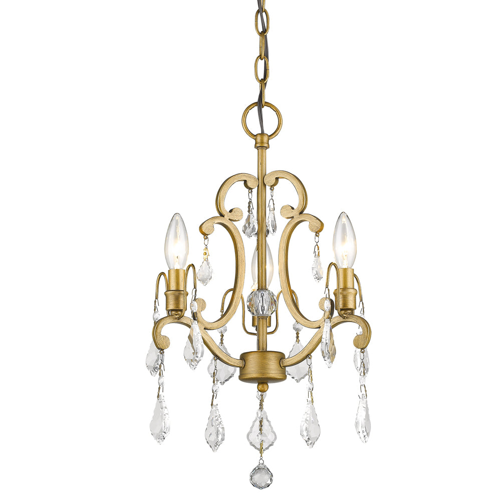 Acclaim Lighting - IN11355AG - Three Light Mini Chandelier/Semi-Flush Mount - Claire - Antique Gold