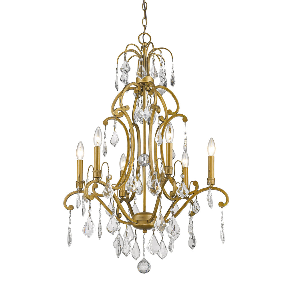 Acclaim Lighting - IN11356AG - Six Light Chandelier - Claire - Antique Gold