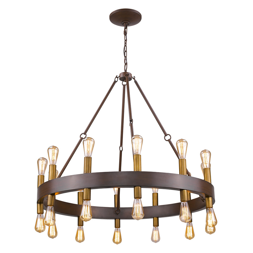 Acclaim Lighting - IN11386W - 24 Light Chandelier - Cumberland - Faux Wood Finish