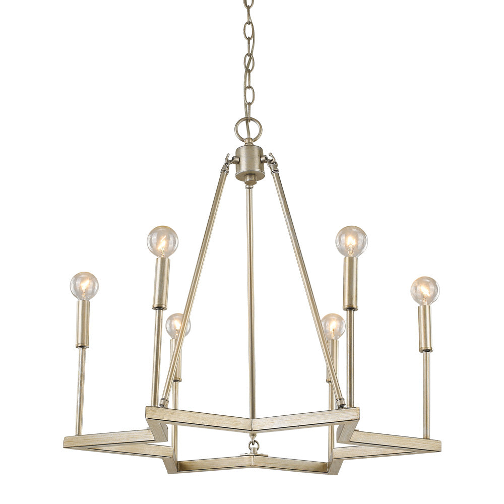 Acclaim Lighting - IN11395WG - Six Light Chandelier - Reagan - Washed Gold