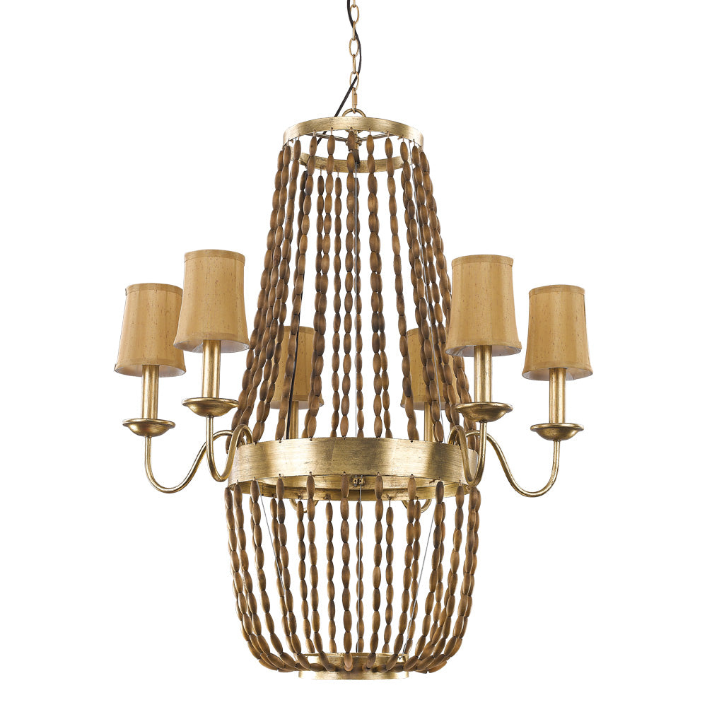 Acclaim Lighting - IN11405AGL - Six Light Chandelier - Anastasia - Antique Gold Leaf