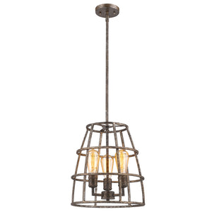 Acclaim Lighting - IN21345AS - Three Light Pendant - Rebarre - Antique silver