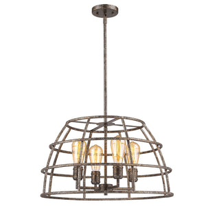 Acclaim Lighting - IN21346AS - Four Light Pendant - Rebarre - Antique silver