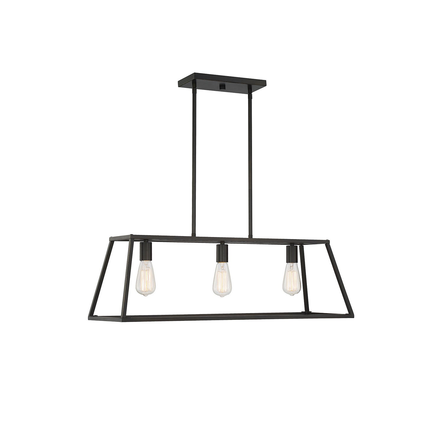 Savoy House - 1-326-3-44 - Three Light Linear Chandelier - Denton - Classic Bronze