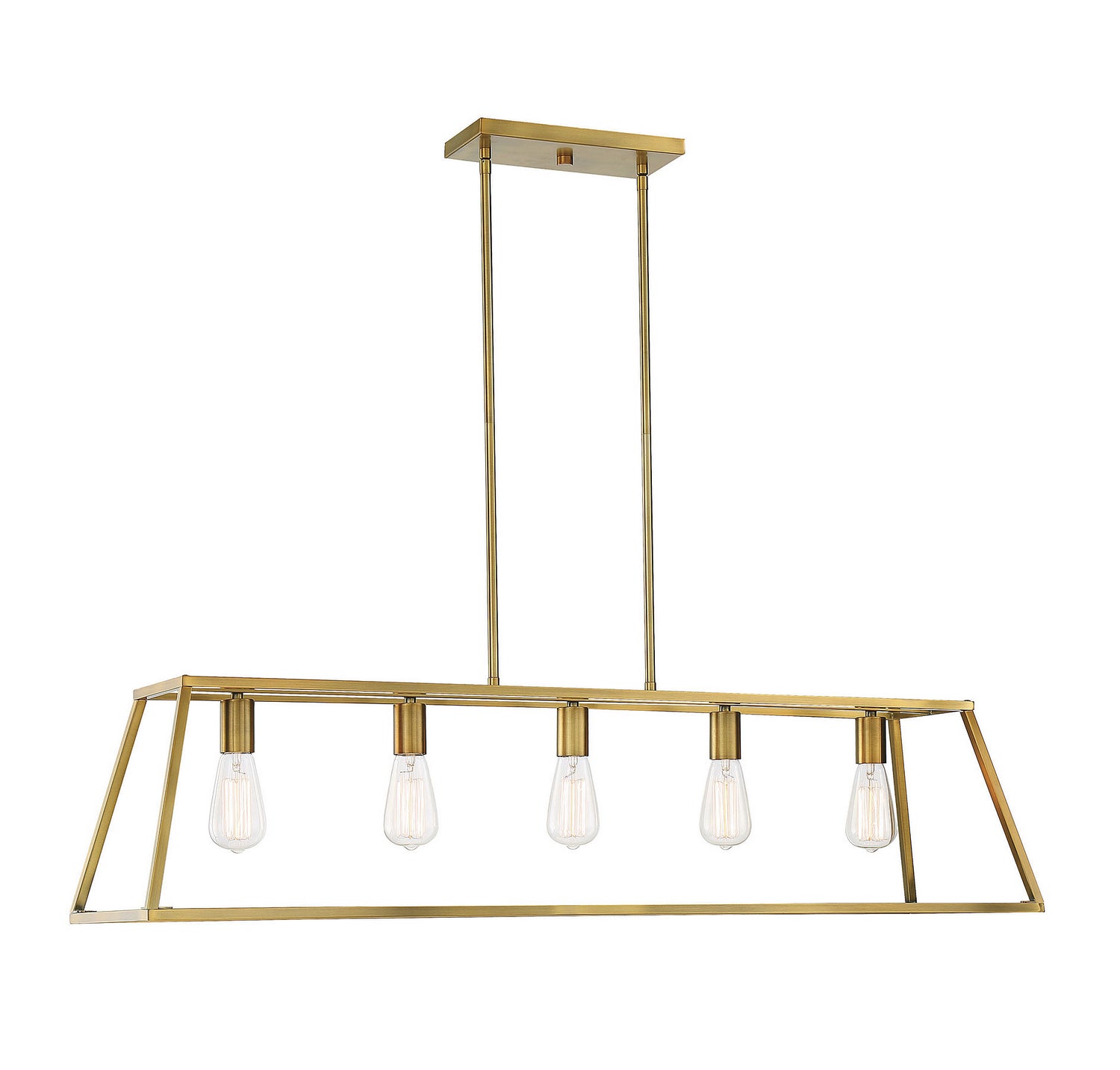 Savoy House - 1-327-5-322 - Five Light Linear Chandelier - Denton - Warm Brass