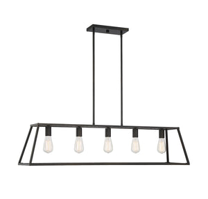 Savoy House - 1-327-5-44 - Five Light Linear Chandelier - Denton - Classic Bronze