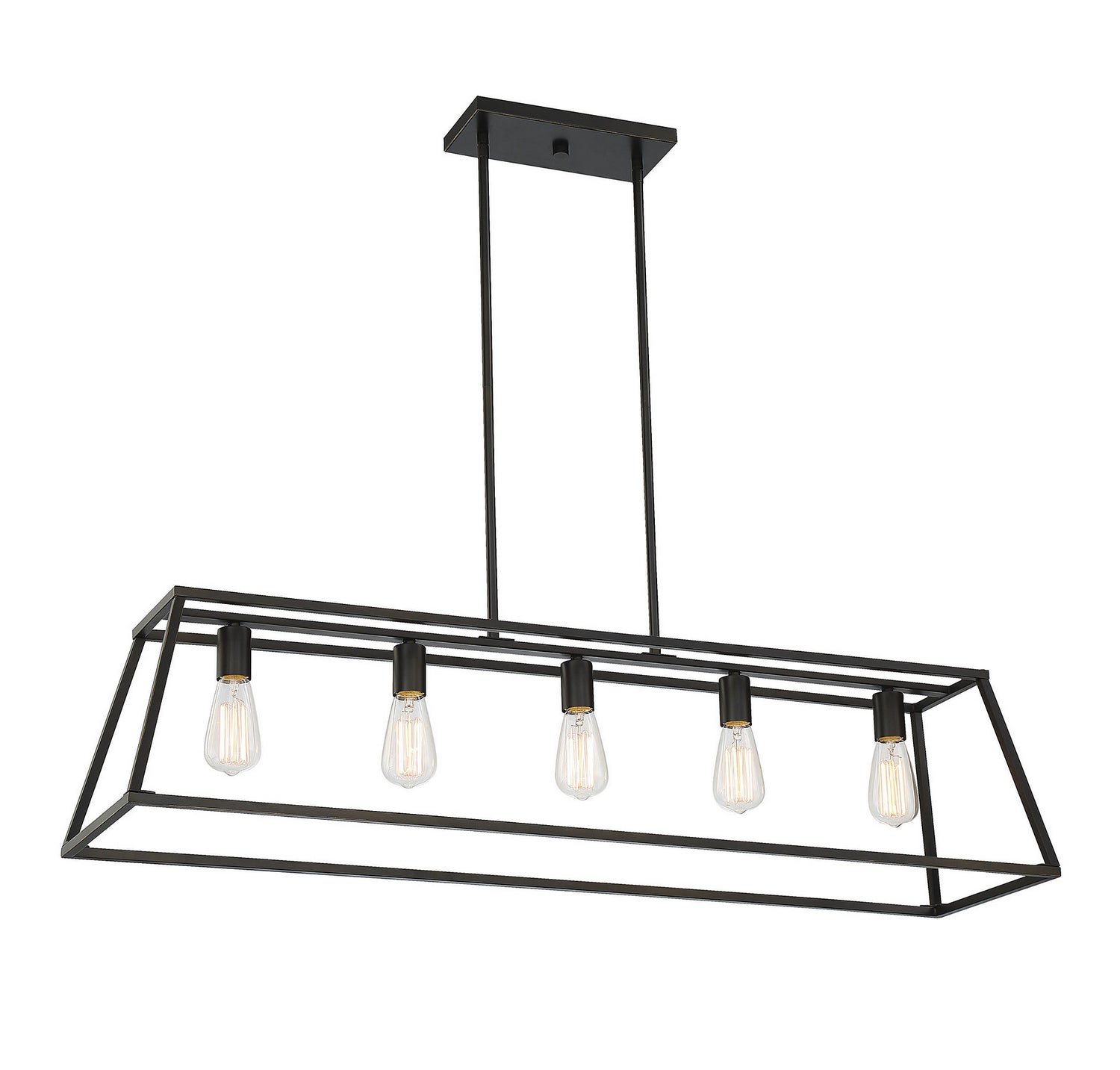 Savoy House - 1-327-5-44 - Five Light Linear Chandelier - Denton - Classic Bronze