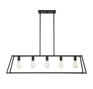 Savoy House - 1-327-5-44 - Five Light Linear Chandelier - Denton - Classic Bronze