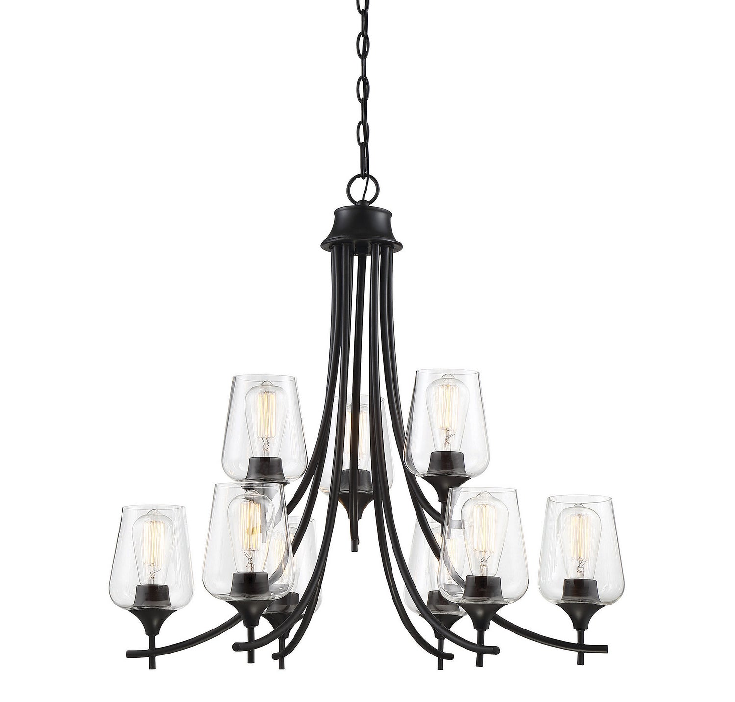 Savoy House - 1-4033-9-BK - Nine Light Chandelier - Octave - Black