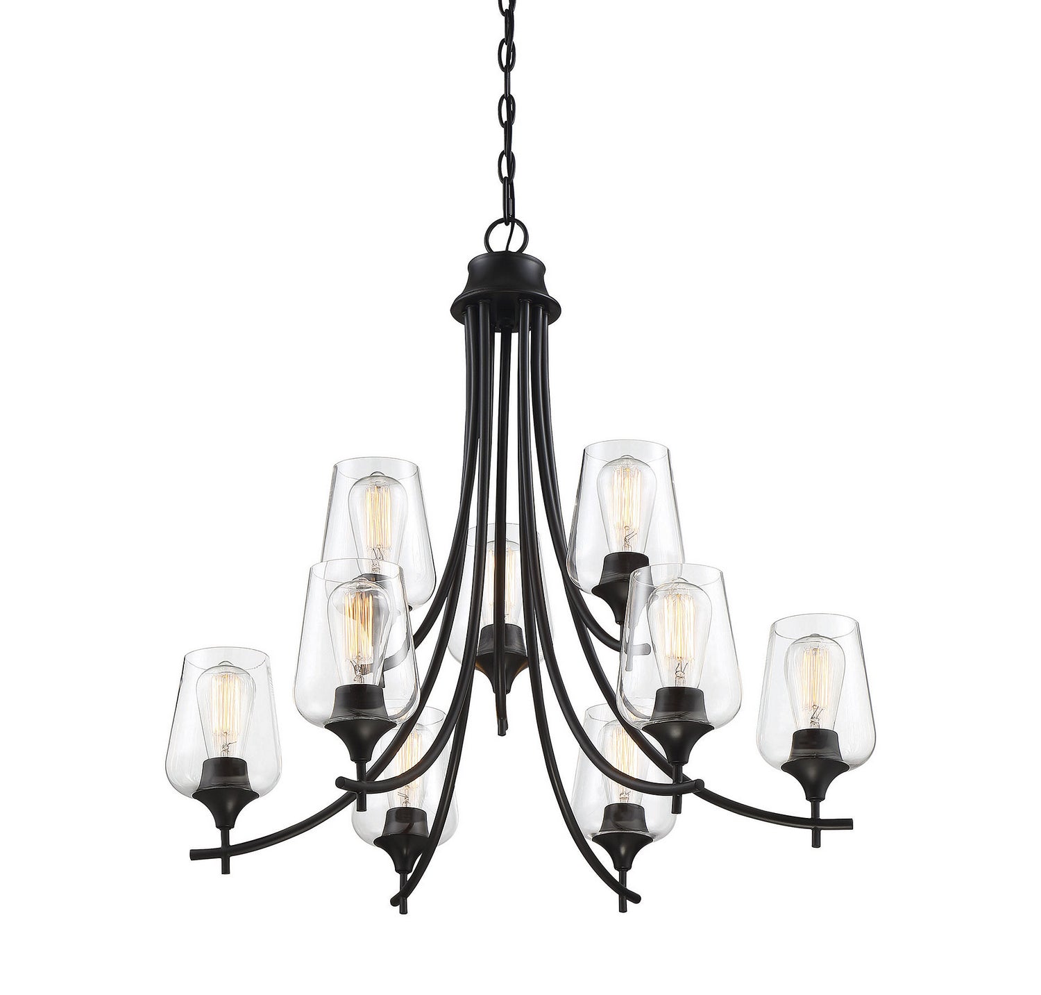 Savoy House - 1-4033-9-BK - Nine Light Chandelier - Octave - Black