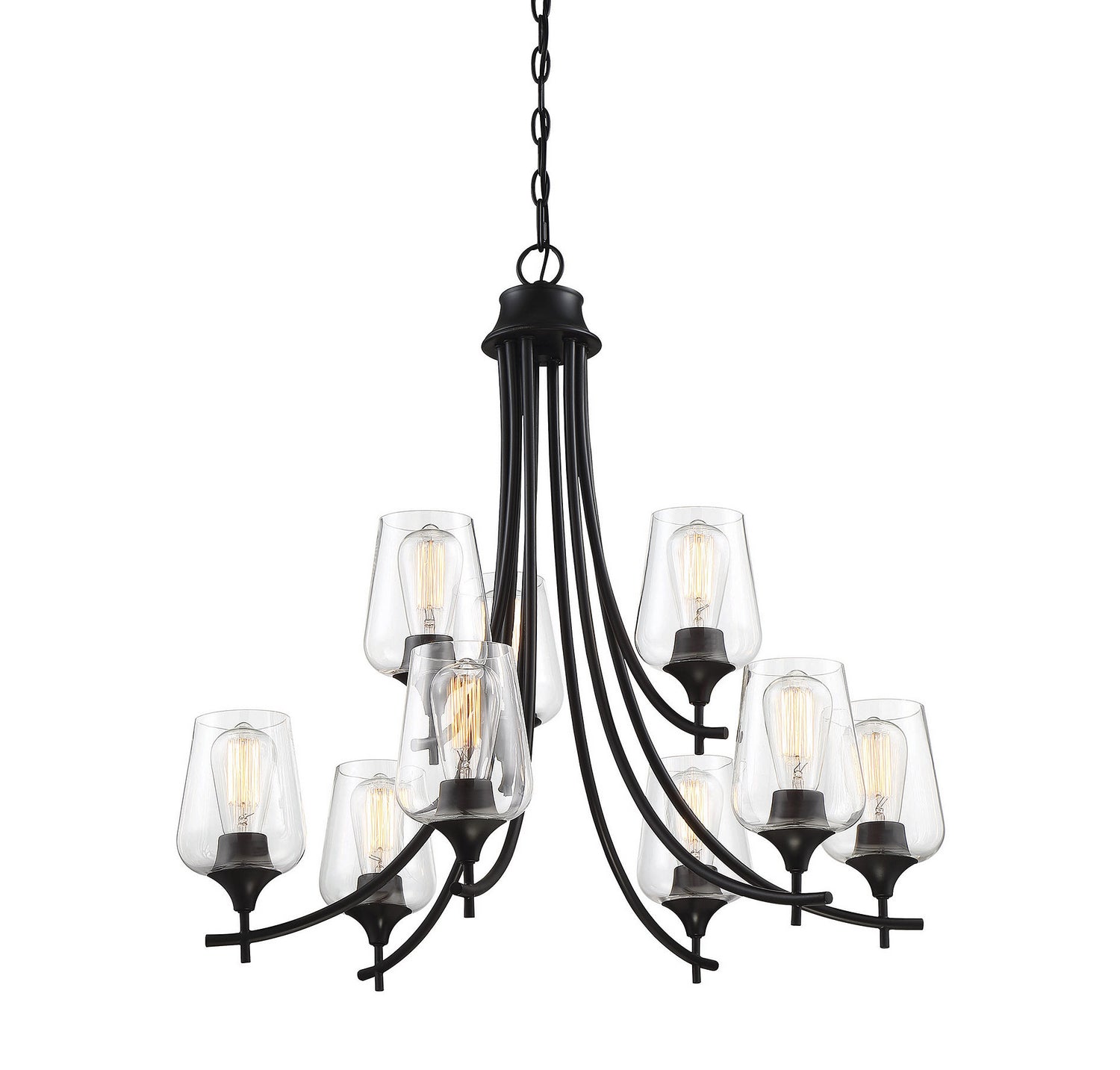 Savoy House - 1-4033-9-BK - Nine Light Chandelier - Octave - Black