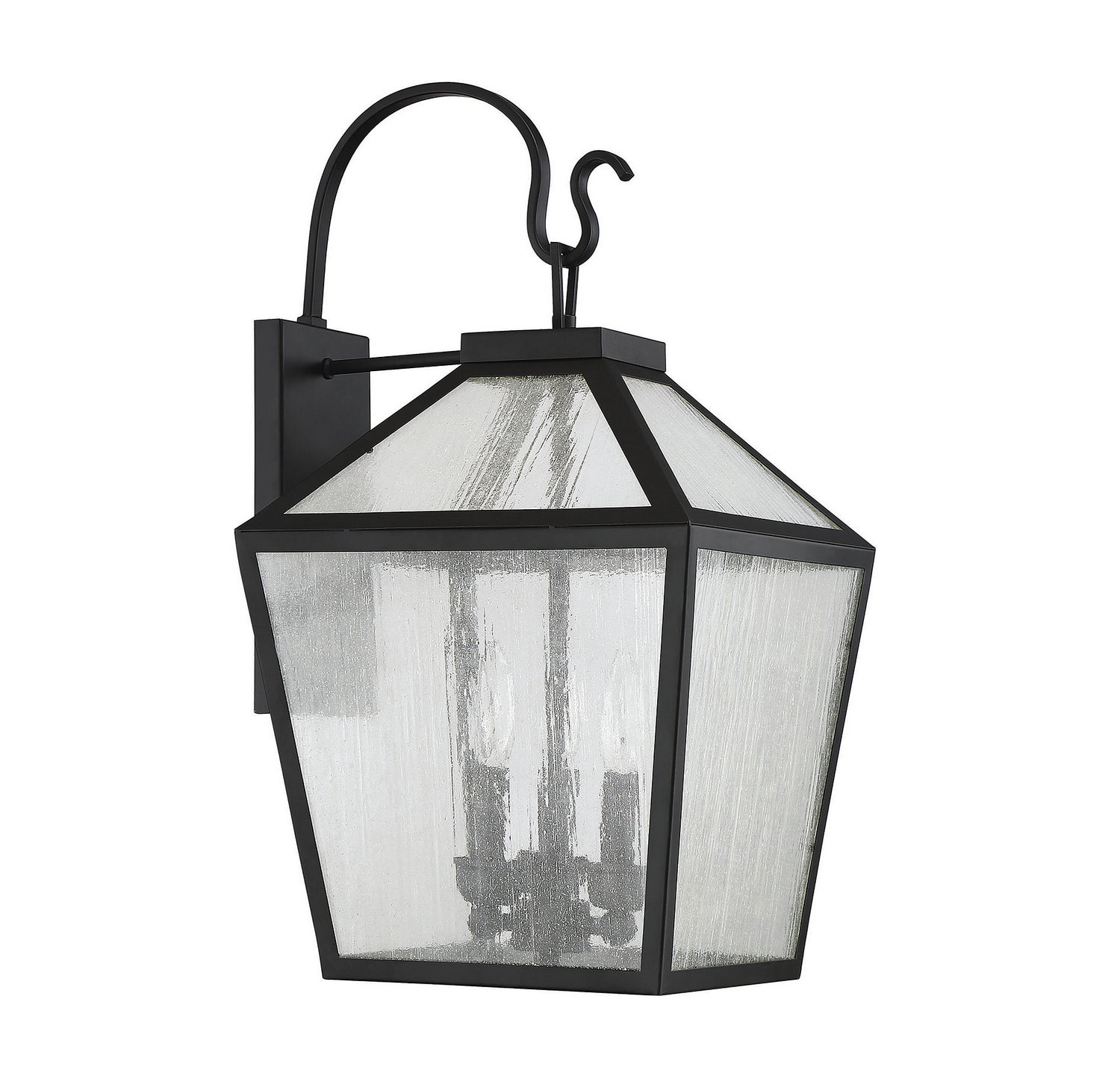 Savoy House - 5-101-BK - Three Light Wall Lantern - Woodstock - Black