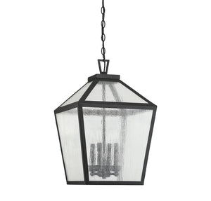 Savoy House - 5-104-BK - Four Light Outdoor Hanging Lantern - Woodstock - Black