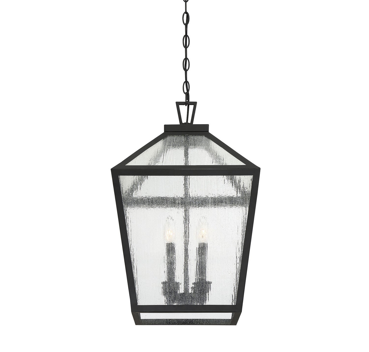 Savoy House - 5-104-BK - Four Light Outdoor Hanging Lantern - Woodstock - Black