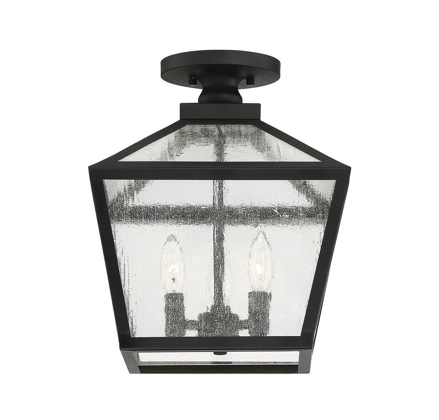 Savoy House - 5-105-BK - Three Light Flush Mount - Woodstock - Black