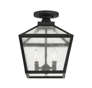 Savoy House - 5-105-BK - Three Light Flush Mount - Woodstock - Black