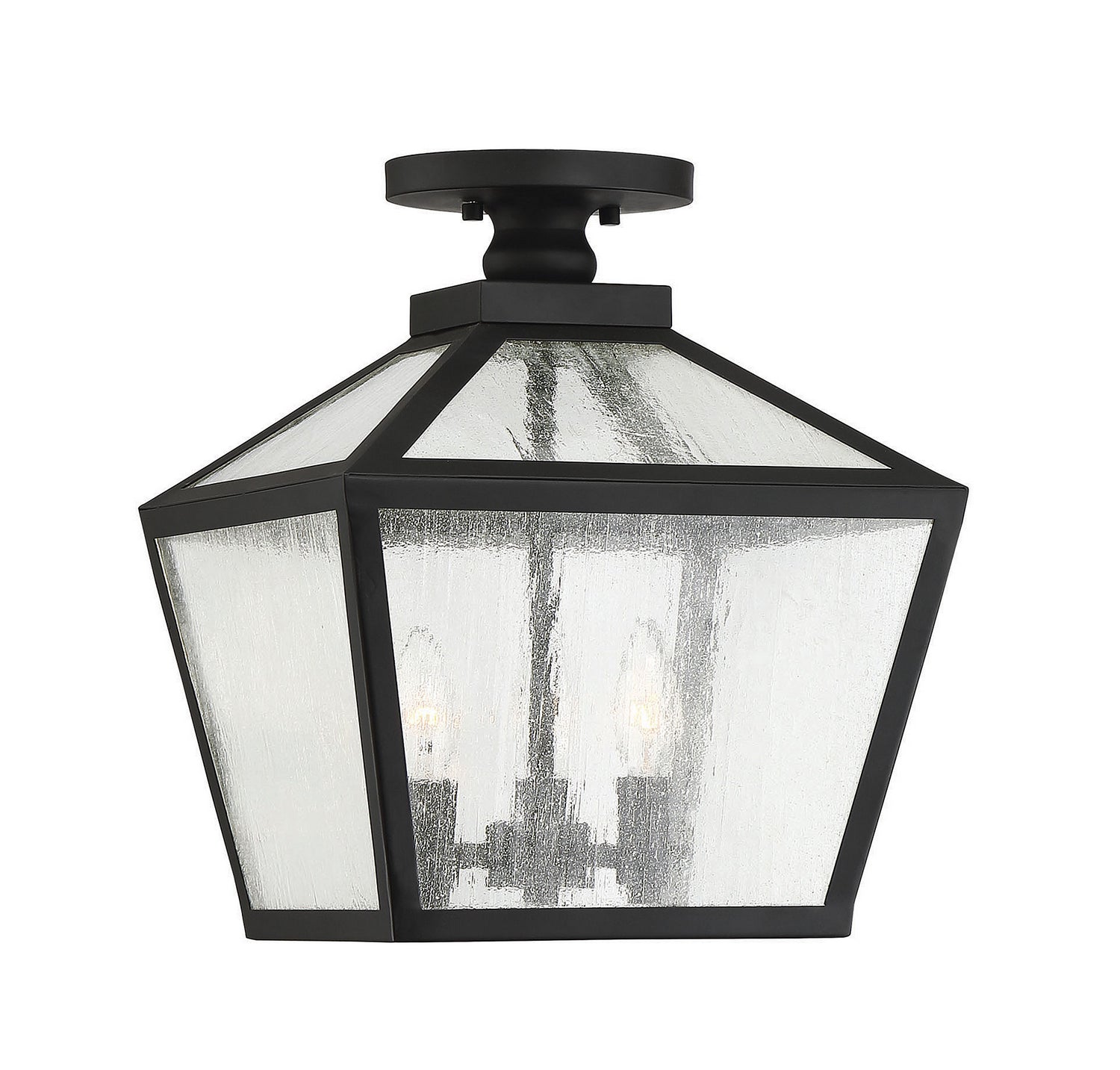 Savoy House - 5-105-BK - Three Light Flush Mount - Woodstock - Black